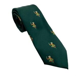 Vintage Sugra Tie Ireland Green Leprechaun Shamrock St Patrick’s Day Polyester